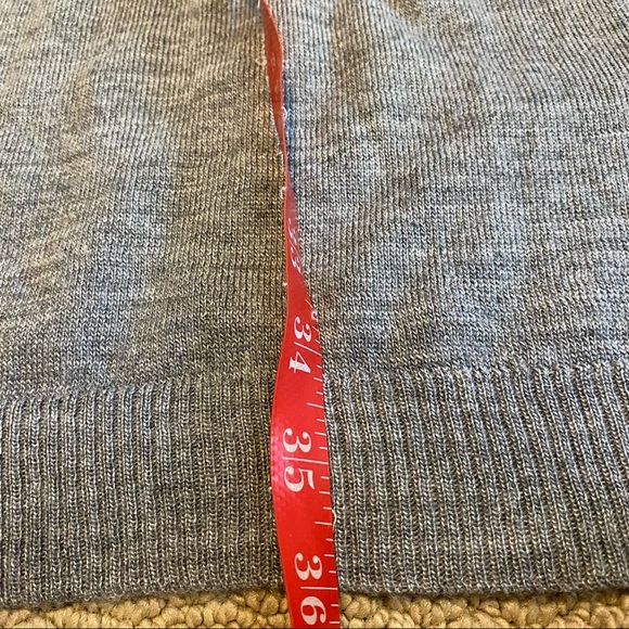 Harve Benard Knee Length Collared Knit Sweater Dress Heathered Gray Sz M - Picture 9 of 9